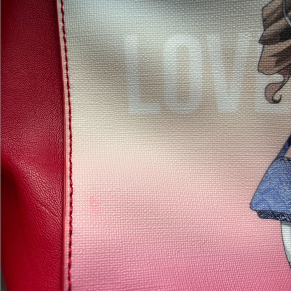 Love Moschino Red With Girl/ Tote Bag Too Cute! **RARE** VINTAGE FIND! Moschino - Picture 10 of 11